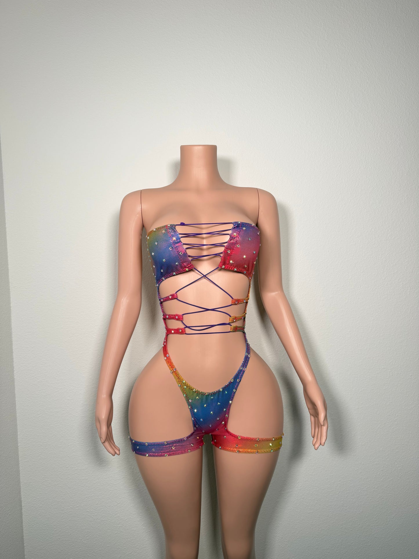 Billionaire Romper- rainbow