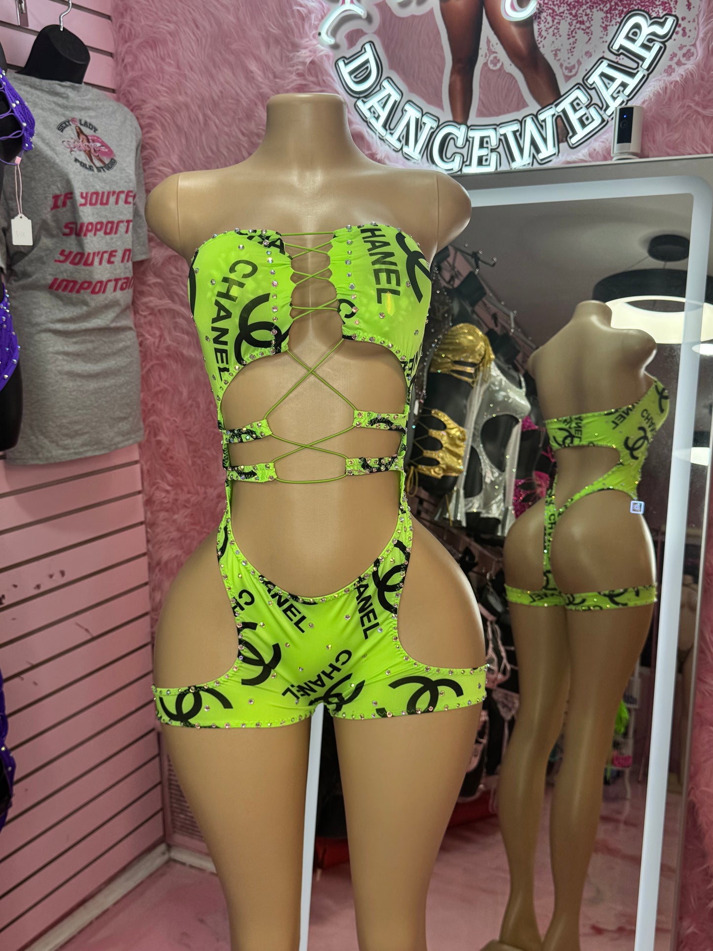 Neon Double C romper
