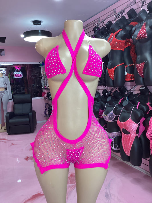Conjunto Triple Threat - Rosa intenso