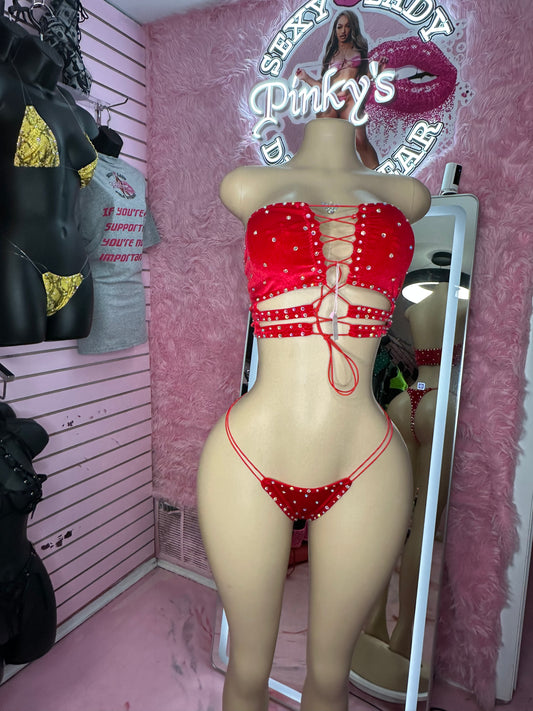 Velvet red 2pc