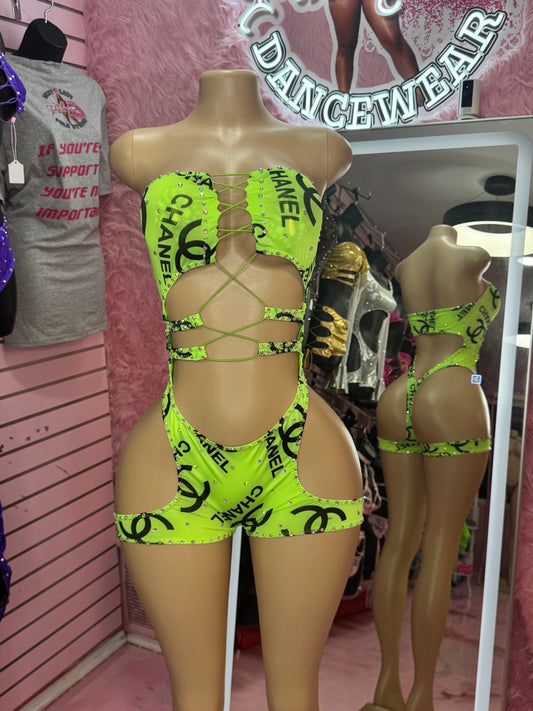 Neon Double C romper