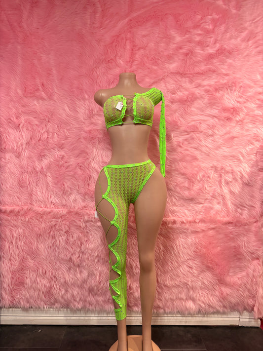 Lethal Lime One-Leg 2 Piece Set